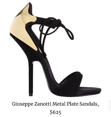 #ad Giuseppe Zanotti Black Gold Sandals