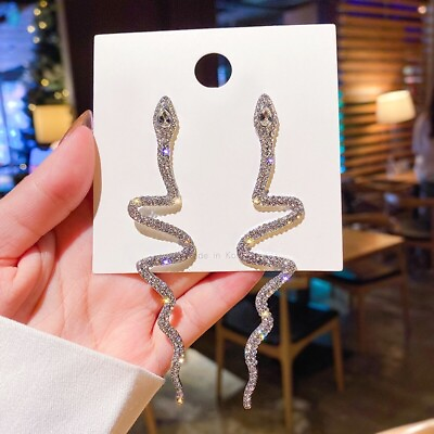 #ad Silver Snake Stud Earrings for WomenSnake EarringsSilver stud EarringsGifts