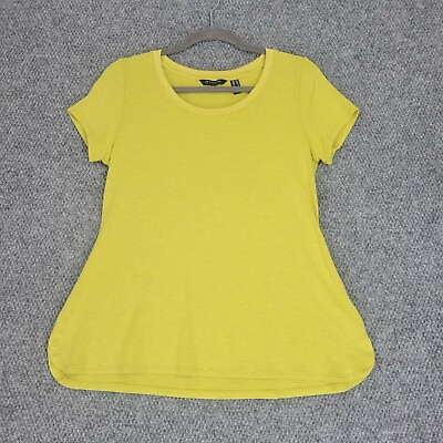 #ad H by Halston Top X Small Size Yellow Scoop Neck Short Sleeve Casual Summer Shirt