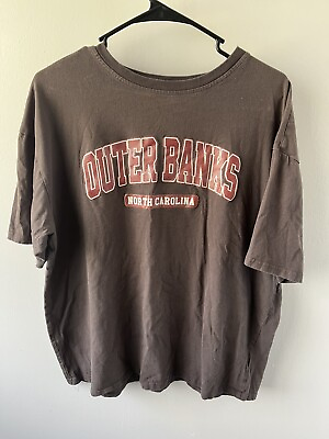 #ad SHEIN over sized T shirt “ Outer Banks North Carolina” Size Small
