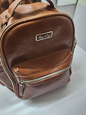 #ad Itzy Ritzy Diaper Bag Mini Backpack Cognac Brown Unisex Sporty