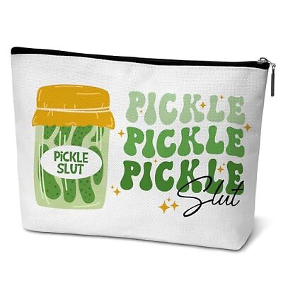 #ad Pickle Makeup Bag Zipper Pouch Funny Cosmetic Bag for Purse Travel Toiletry ...