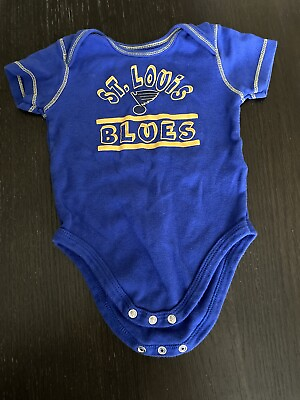 #ad Official Licensed NHL St Louis Blues Hockey Blue Yellow One Piece Outfit 18M