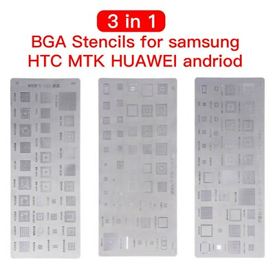 #ad Universal BGA Stencils For MTK Samsung HTC Huawei Android Reballing Stencils Kit