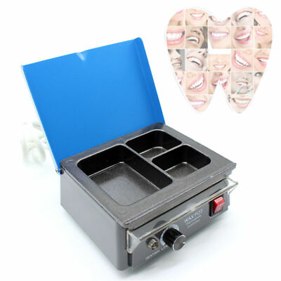#ad Dental Lab Analog Wax Heater Pot 3 Well Analog Wax Melting Dipping Pot Non stick