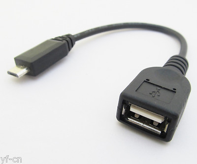 #ad 100pcs Host OTG Adapter Cable Micro 5pin USB Male Plug to USB Female Jack 17cm