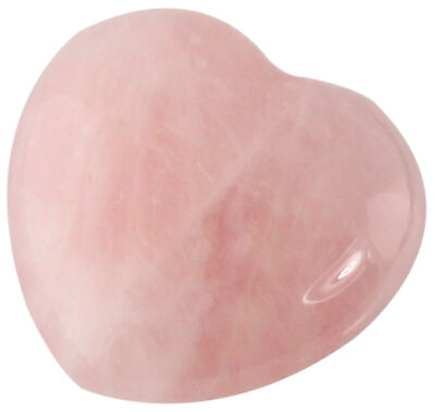 #ad 10pc 45mm Polished Rose Quartz Heart Puff Crystal Stone Rock