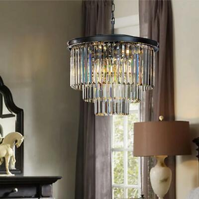 #ad Elegant Crystal Chandelier Ceiling Lighting Fixture 6 Light 9 Light Pendant Deco