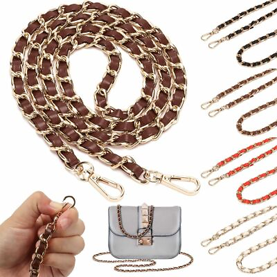 Replacement Metal Leather Chain Purse Strap Shoulder Crossbody For Handbag Bag $9.20