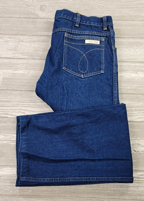 #ad VTG Calvin Klein Union Made in USA Straight Leg Denim Jeans Size 38 Fits 34x28
