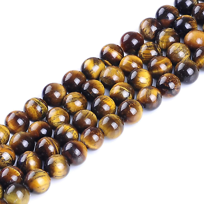 #ad ILVBD Natural Round AA Yellow Tiger Eye Beads 4MM Gemstone Loose 4MM