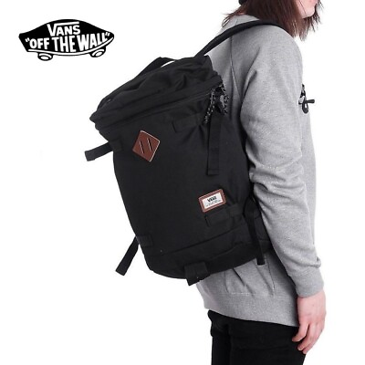 #ad Vans Clamber Backpack Skateboard Black School Travel Bag Laptop Sleeve