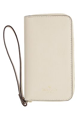 Kate Spade NY 256595 iPhone X XS Tusk Leather Folio Case Wristlet Strap Zip $69.00