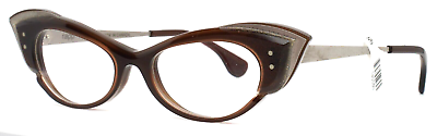#ad RAPP Ethel ST Brown Womens Cat Eye Full Rim Eyeglasses 50 17 130 B:30