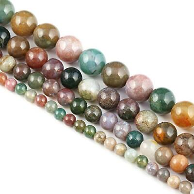 #ad Natural Stone Beads 4 mm India Agate Bead Round Loose 4 mm