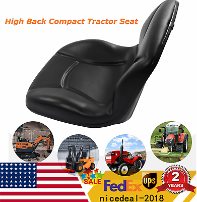 #ad 1X High Back Black Seat Fits For Compact Tractor