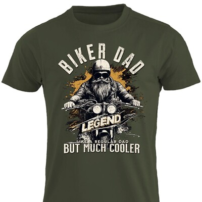 #ad Biker Dad Like Regular Dad But Much Cooler Legend Motorcycle T shirt Fathers Day