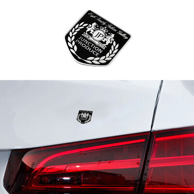 #ad 2Pcs Aluminum Jp Vip Luxury Car Auto Decal Sticker Badge Emblem Shield Shaped