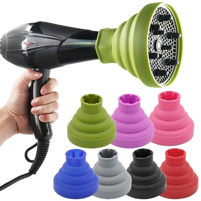 #ad Hair Curl Blower Styling Hairdressing Universal Foldable Hair Dryer Diffuser H
