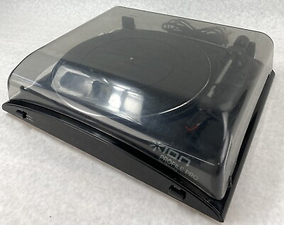#ad Ion Profile Pro Black LP USB Vinyl Record Turntable Tested Grade B