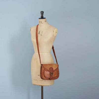 Vinatge Leather Shoulder Sling Messenger Brown Bag Women#x27;s Satchel Top Quality $39.74