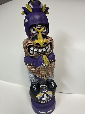 #ad NFL Minnesota Vikings Tiki Face Totem Pole Figurine 16quot; by FOCO. RARE