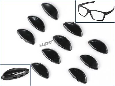 #ad 10pcs Black D Shape Push In Silicon Porsche Design Eyeglasses Nose Pad Glasses
