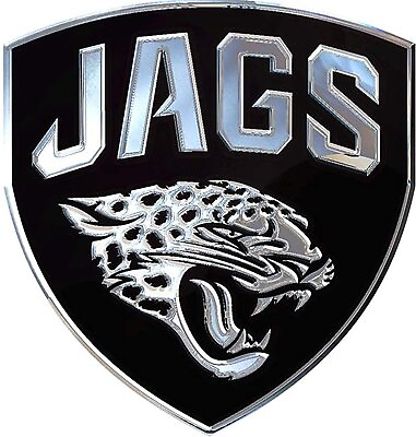 #ad Jacksonville Jaguars Premium Solid Metal Raised Auto Emblem Shield Logo...