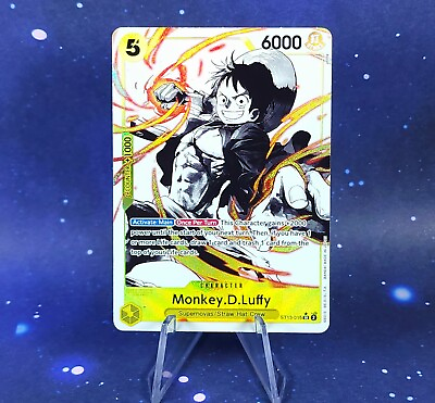 #ad One Piece Three Brothers Monkey D Luffy Super Rare Alt Art ST13 015 Yellow b