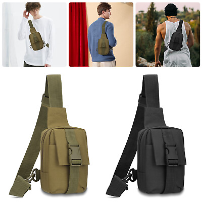 #ad Men Backpack Tactical Sling Bag Chest Shoulder Fanny Pack Crossbody Molle Pouch