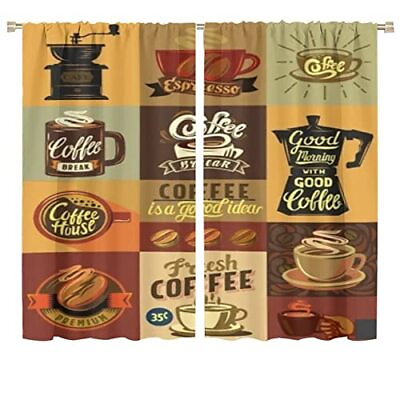#ad Coffee Kitchen Curtain Coffee Shop And Coffee Set Vintage Coffee Theme Design Ro