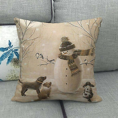 #ad Home Cushion Cover Comfortable Wear resistant Christmas Style Cartoon Cute Home