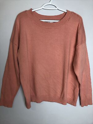 #ad J Jill Pink Long Sleeve Sweater Size Small Hole