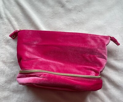 #ad New Ulta Makeup Pink Velvet Soft Cosmetic Toiletry Travel Bag