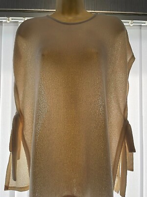 #ad BNWT Ladies cream lightweight short sleeve knitted style top medium Hamp;M