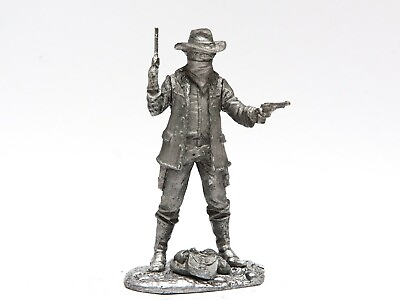 #ad tin 54mm Billy the Kid gunfighter of the American Old West 1:32 Pewter Miniature
