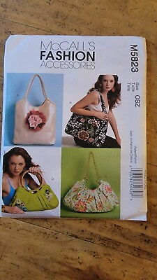 Patterns McCall#x27;s # M5823 Bags Handbags Totes Open Uncut With Instructions $3.00