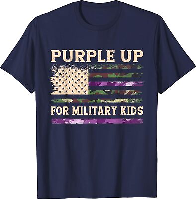 #ad Purple Up For Military Kids Military Child Month USA Unisex T Shirt