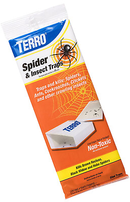 #ad Hobo Spider Insect Trap Non Toxic Sticky Roach Black Widow Brown Recluse 4 Traps