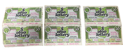#ad 6 Vintage First 1974 Ohio State Lottery Ticket Ohio Lottery.