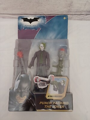 #ad The Dark Knight JOKER Punch Packing Action Figure Mattel Batman DC