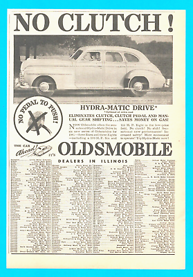 #ad 1941 OLDSMOBILE Hydra Matic Drive automobile vintage PRINT AD No Clutch car