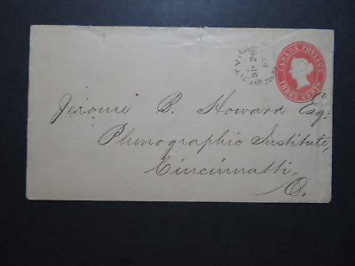 #ad Canada 2c Stationery Cover 1887 Westville NS Cover to Ohio Sm Tear Z10578