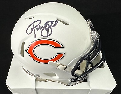 #ad Robbie Gould Signed Autographed Chicago Bears White Matte Mini Helmet COA