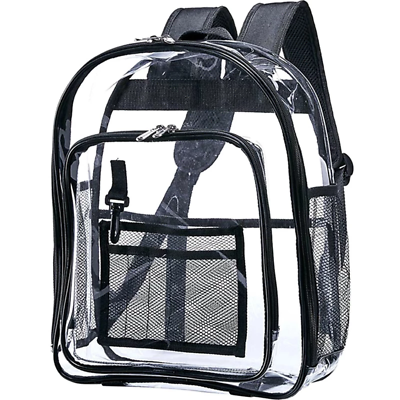 #ad Clear Backpack Heavy Duty PVC Transparent Bookbag Waterproof See Through Shcoo