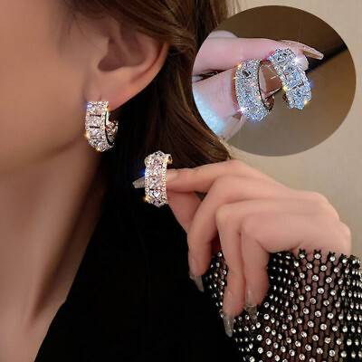 #ad Ear Gifts Fashion Cubic Earrings Women Earrings Stud Wedding Jewelry Zircon