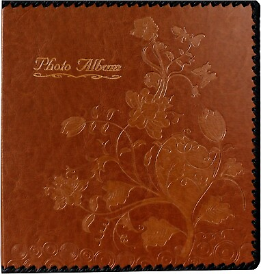 #ad Photo Album Book Family Album Leather Cover 3x5 4x6 5x7 6x8 8x10 Brown
