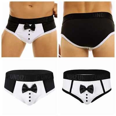 #ad Men Tuxedo T Back Boxer Brief Underwear Bow Tie Lingerie Bikini Shorts Costumes