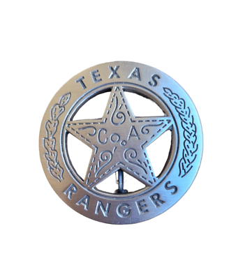 #ad Replica Texas Rangers Peso Back Company A Badge Novelty Western Badge