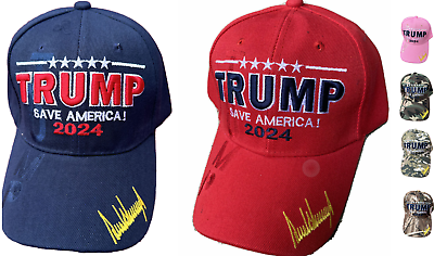 #ad TRUMP 2024 Save America HAT Embroidered Donald Trump Cap